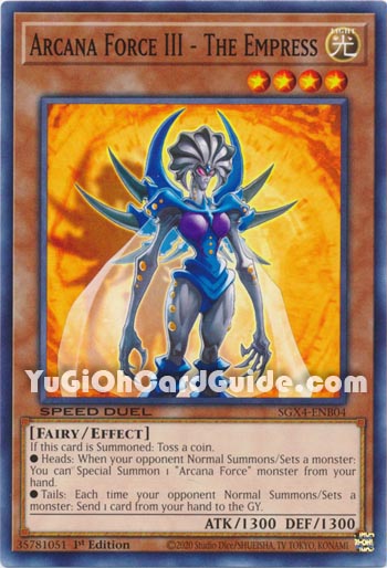 Yu-Gi-Oh Card: Arcana Force III - The Empress