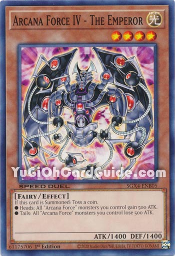 Yu-Gi-Oh Card: Arcana Force IV - The Emperor