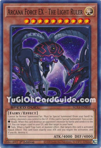 Yu-Gi-Oh Card: Arcana Force EX - The Light Ruler