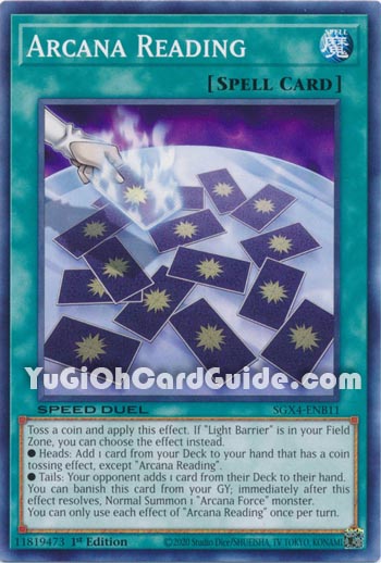 Yu-Gi-Oh Card: Arcana Reading