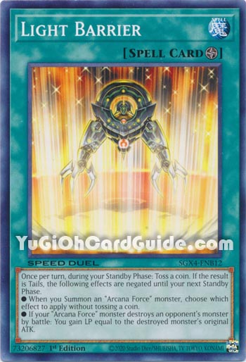 Yu-Gi-Oh Card: Light Barrier
