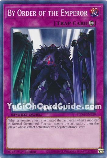 Yu-Gi-Oh Card: By Order of the Emperor