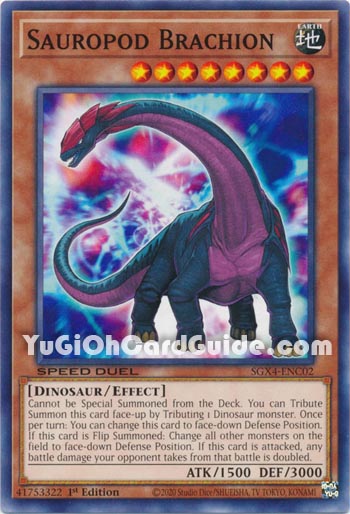 Yu-Gi-Oh Card: Sauropod Brachion