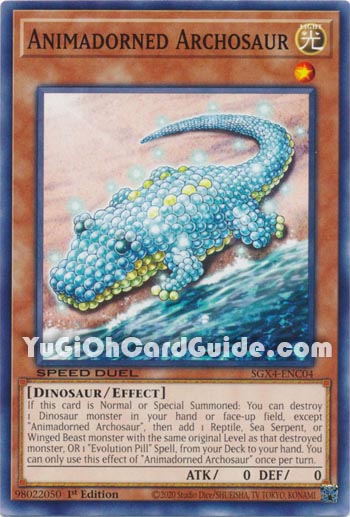 Yu-Gi-Oh Card: Animadorned Archosaur