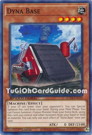 Yu-Gi-Oh Card: Dyna Base