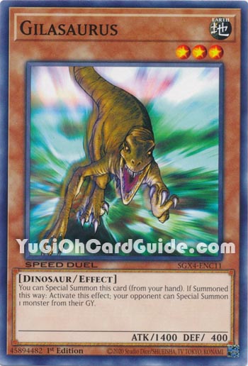 Yu-Gi-Oh Card: Gilasaurus