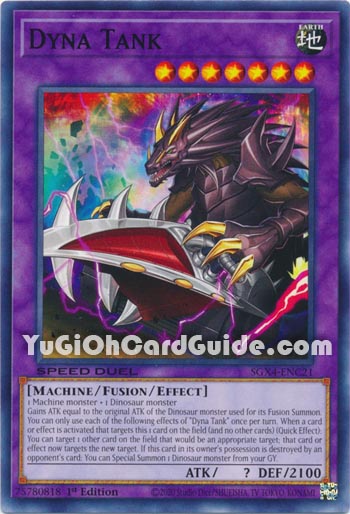 Yu-Gi-Oh Card: Dyna Tank