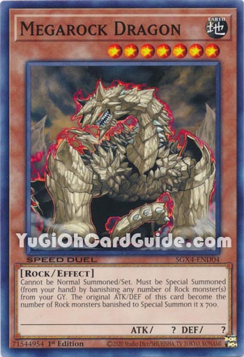 Yu-Gi-Oh Card: Megarock Dragon