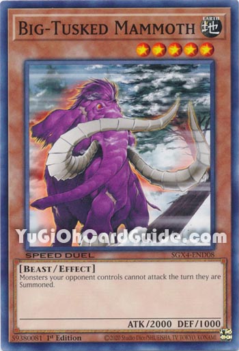 Yu-Gi-Oh Card: Big-Tusked Mammoth