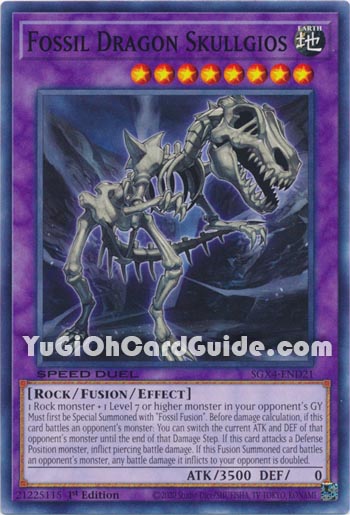 Yu-Gi-Oh Card: Fossil Dragon Skullgios