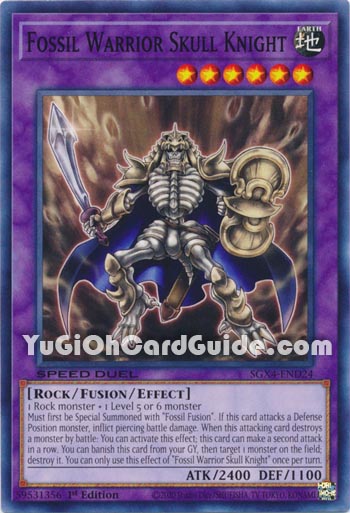 Yu-Gi-Oh Card: Fossil Warrior Skull Knight