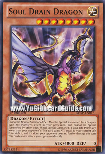 Yu-Gi-Oh Card: Soul Drain Dragon