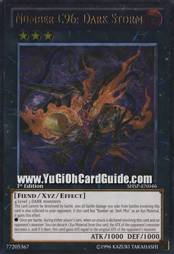 Yu-Gi-Oh Card: Number C96: Dark Storm