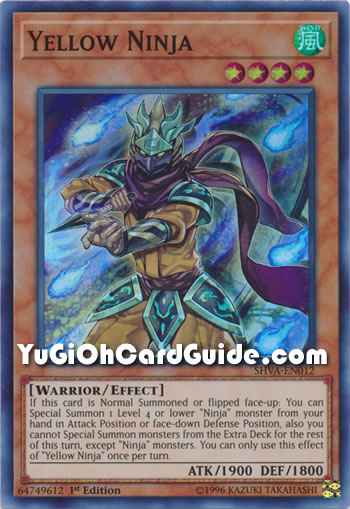 Yu-Gi-Oh Card: Yellow Ninja