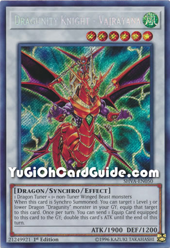 Yu-Gi-Oh Card: Dragunity Knight - Vajrayana