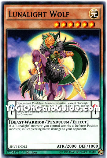 Yu-Gi-Oh Card: Lunalight Wolf