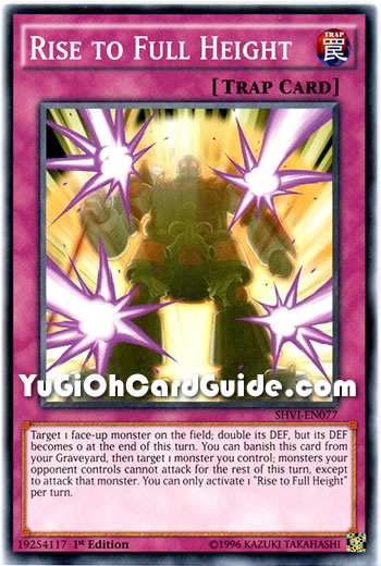 Yu-gi-oh Shining Victories Carte Yu-Gi-Oh! Rise To Full Height SHVI-EN077 - Shining Victories 1st Edition Jeu De Cartes Collection