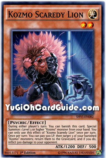 Yu-Gi-Oh Card: Kozmo Scaredy Lion