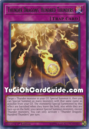 Yu-Gi-Oh! Thunder Dragonduo Karte - Super Rare, 1st Edition Aus Soul Fusion Boosterpack