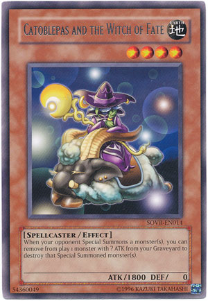 Yu-Gi-Oh Card: Catoblepas and the Witch of Fate