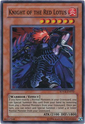 Yu-Gi-Oh Card: Knight of the Red Lotus