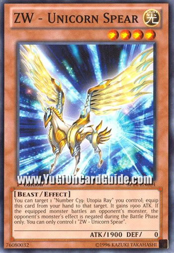 Yu-Gi-Oh Card: ZW - Unicorn Spear