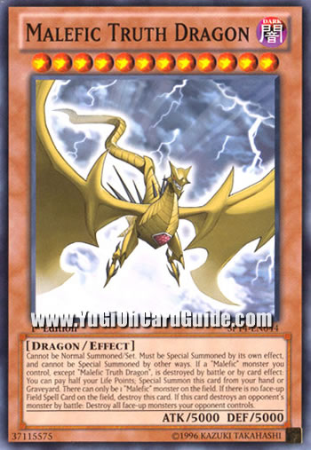 Yu-Gi-Oh Card: Malefic Truth Dragon