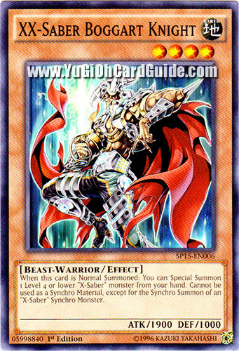 Yu-Gi-Oh Card: XX-Saber Boggart Knight