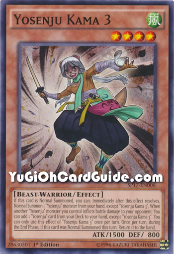 Yu-Gi-Oh Card: Yosenju Kama 3