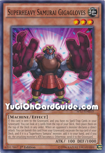 Yu-Gi-Oh Card: Superheavy Samurai Gigagloves