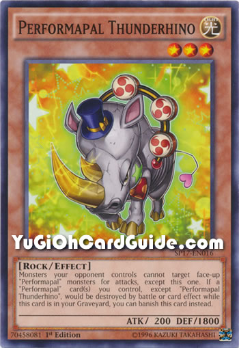 Yu-Gi-Oh Card: Performapal Thunderhino