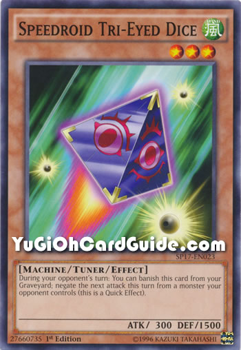 Yu-Gi-Oh Card: Speedroid Tri-Eyed Dice