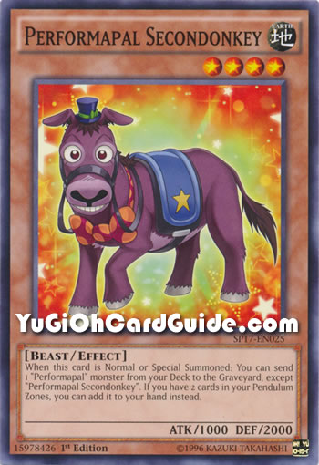Yu-Gi-Oh Card: Performapal Secondonkey