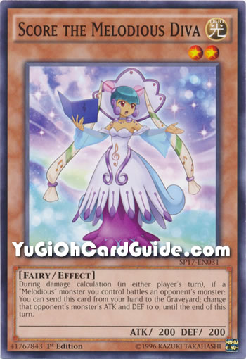 Yu-Gi-Oh Card: Score the Melodious Diva