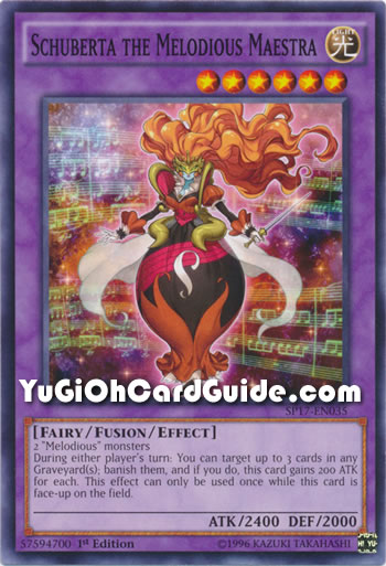 Yu-Gi-Oh Card: Schuberta the Melodious Maestra