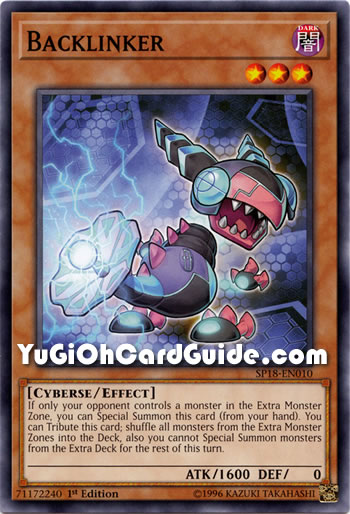 Yu-Gi-Oh Card: Backlinker