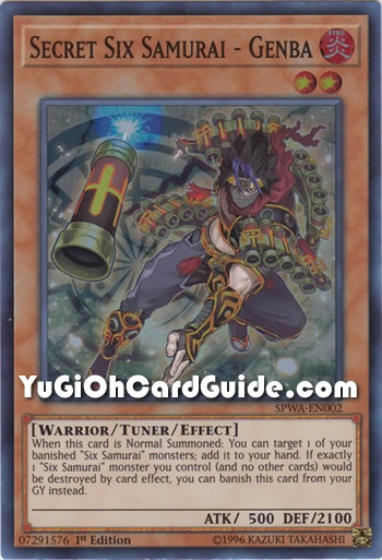 Yu-Gi-Oh Card: Secret Six Samurai - Genba