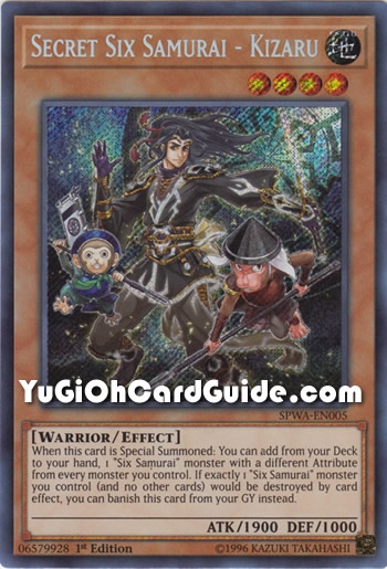 Yu-Gi-Oh Card: Secret Six Samurai - Kizaru