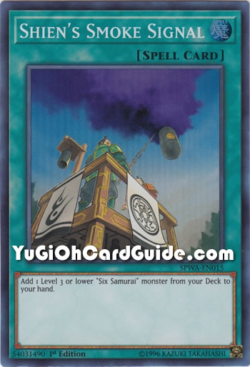 Yu-Gi-Oh Card: Shien's Smoke Signal