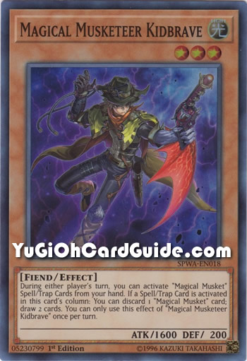 Yu-Gi-Oh Card: Magical Musketeer Kidbrave