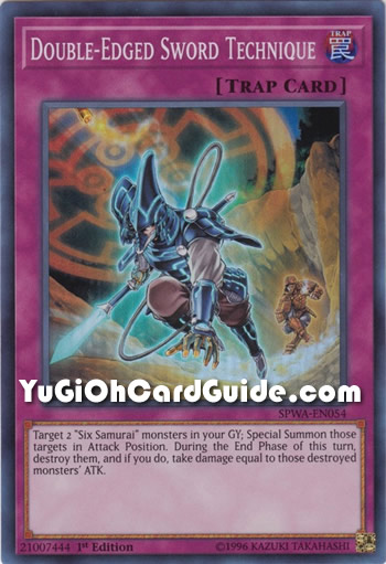 Yu-Gi-Oh Card: Double-Edged Sword Technique