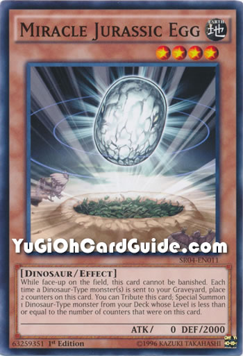 Yu-Gi-Oh Card: Miracle Jurassic Egg