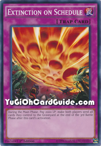 Yu-Gi-Oh Card: Extinction on Schedule