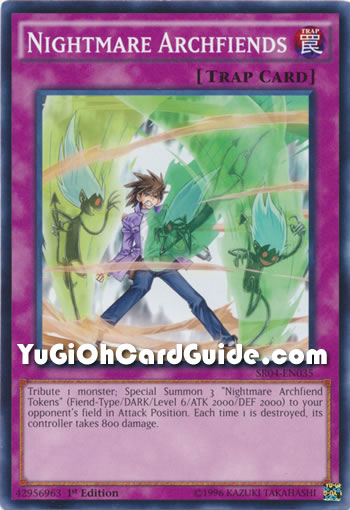 Yu-Gi-Oh Card: Nightmare Archfiends