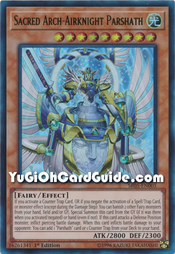 Yu-Gi-Oh Card: Sacred Arch-Airknight Parshath