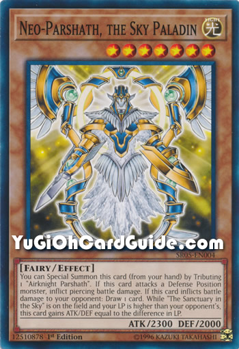 Yu-Gi-Oh Card: Neo-Parshath, the Sky Paladin
