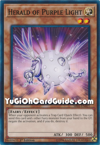 Yu-Gi-Oh Card: Herald of Purple Light