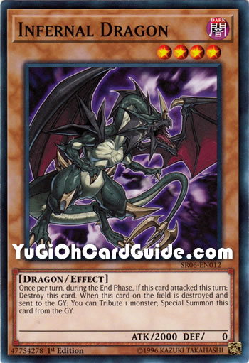 Yu-Gi-Oh Card: Infernal Dragon
