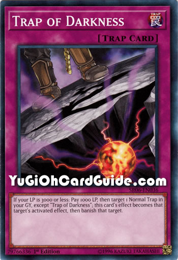 Yu-Gi-Oh Card: Trap of Darkness