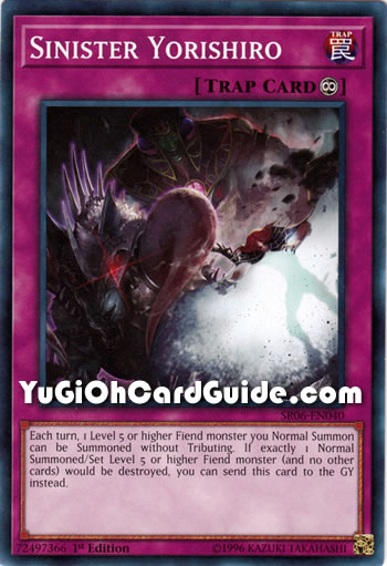 Yu-Gi-Oh Card: Sinister Yorishiro